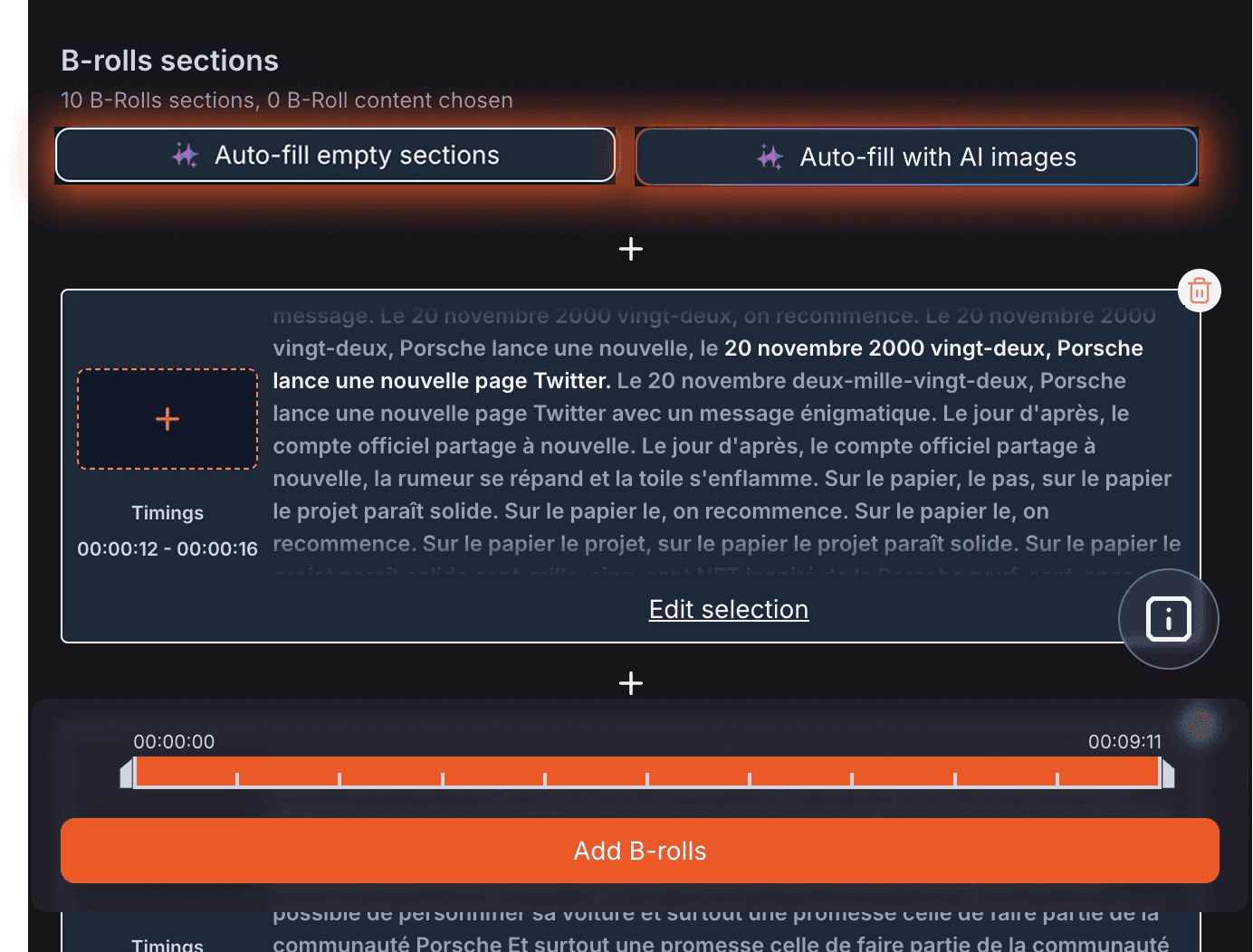 Auto-Fill section AutoB-Rolls
