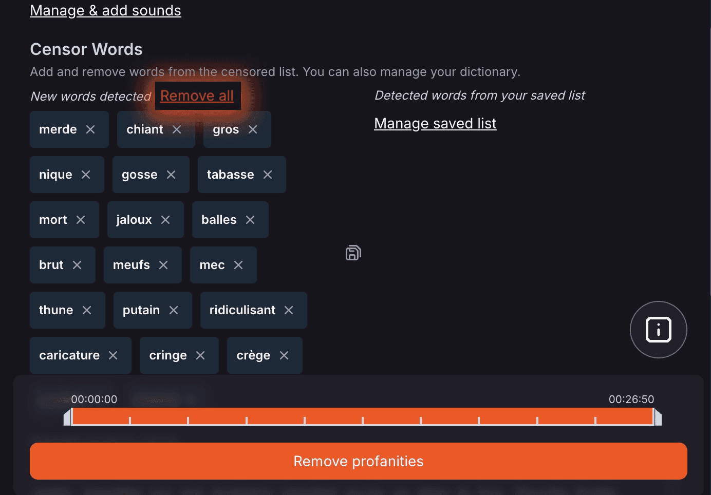 Remove all AutoProfanity